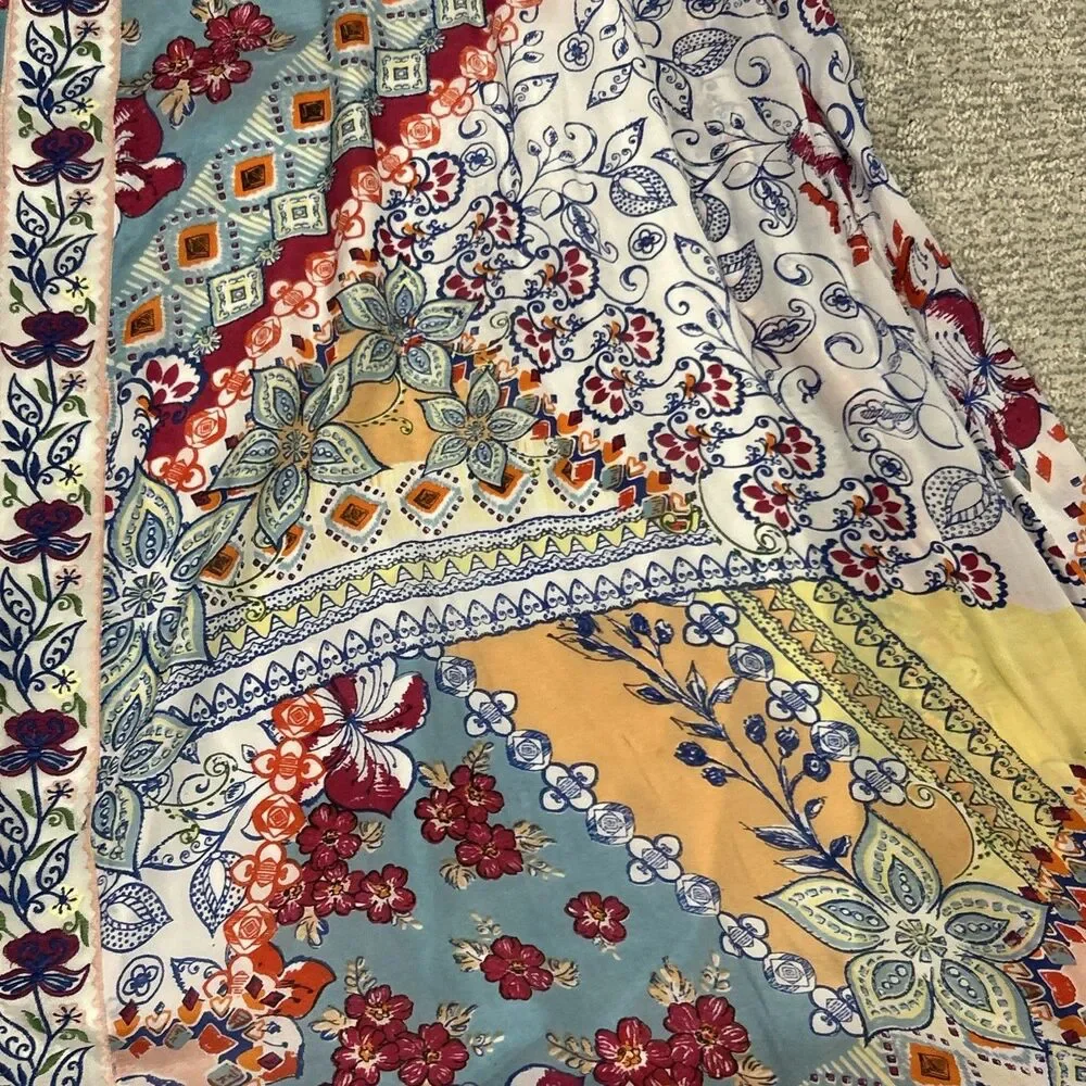 Coldwater Creek Dress Womens 3X Embroidered Floral Boho Maxi Sleeveless Lined - Picture 6 of 7
